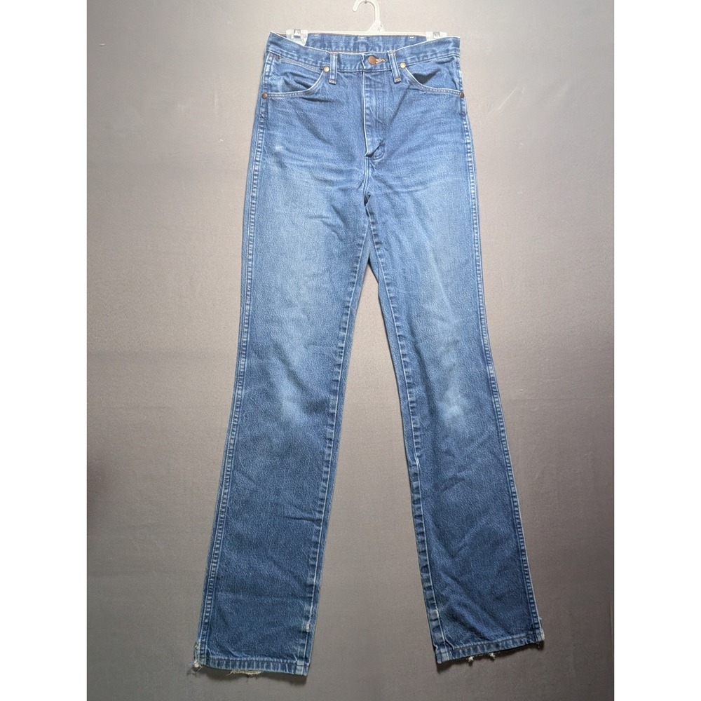 Wrangler Cowboy Cut Slim Fit Rigid Jeans Mens 30x36 Blue Denim 936DEN